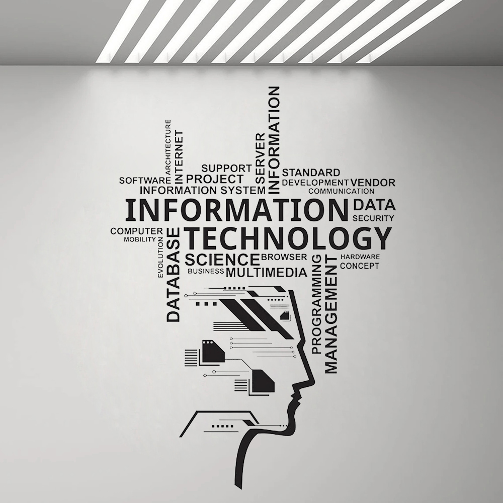 Information Technology Officer - Informatietechnologie Vinyl Muursticker Educatieve Techniek Software