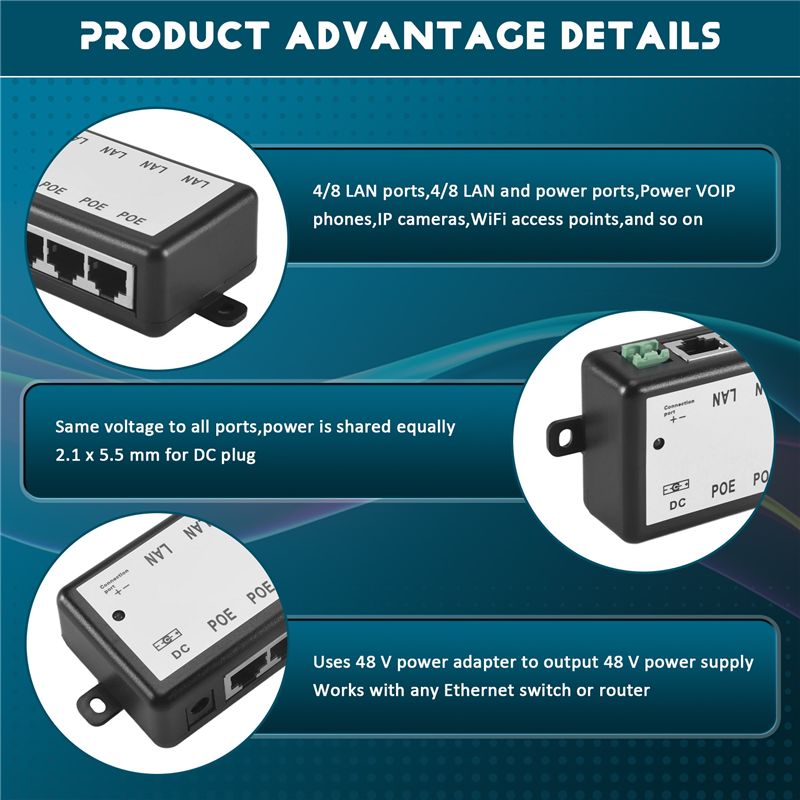 PHILE-8 Poorten Poe Injector P - Power Over Ethernet recensie en prijs